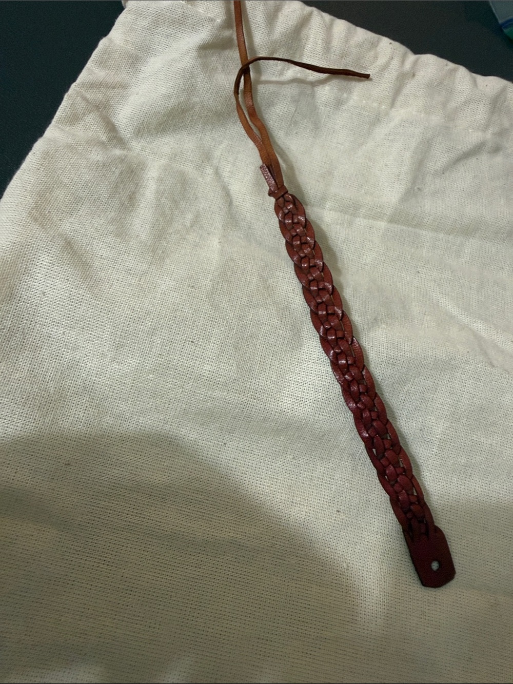 Braided Leather Bracelet - Brown